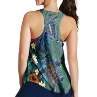 Hawaii Turtle Tropical Art Racerback Tank - Hela Style - AH - Polynesian Pride