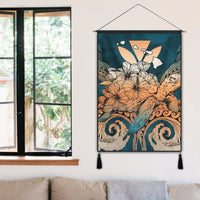 Hawaii Turtle Wave Polynesian Hanging Poster - Hey Style Orange - AH - Polynesian Pride