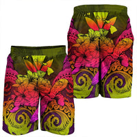 Hawaii Turtle Wave Polynesian Men's Shorts - Hey Style Pinky - AH - Polynesian Pride
