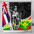 Hawaii Two Flag Kanaka Maoli King Polynesian Shower Curtain - AH 177 x 172 (cm) Black - Polynesian Pride