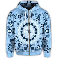 Hawaii Underwater Pattern Zip Hoodie - Polynesian Pride