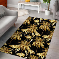 Hawaii Watercolor Flamingos Palm Trees Beautiful Seamless Area Rug - AH - Polynesian Pride
