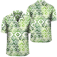 Hawaii White Seamless Ethnic Pattern Monstera Leaf Hawaiian Shirt Unisex Black - Polynesian Pride