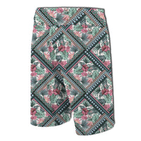 Hawaii Exotic Tropical Flowers In Pastel Board Shorts - Polynesian Pride