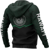 Hawaii Polynesian Hoodie Green Energy Style - Polynesian Pride