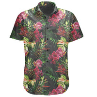 Hawaiian Shirt - Palm Leaves Pineapples Jungle Leaf Shirt - Polynesian Pride