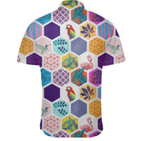 Hawaiian Shirt - Parrot Toucans Hummingbird Flamingo tropical Leaves Shirt - Polynesian Pride