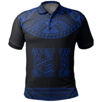 Hawaii Kanaka Polynesian Polo Shirt Divinity Blue - Polynesian Pride