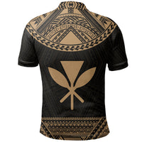 Hawaii Kanaka Polynesian Polo Shirt Divinity Gold - Polynesian Pride