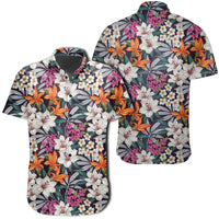 Hawaiian Shirt - Parrot Toucans Hummingbird Flamingo tropical Leaves Shirt Unisex Black - Polynesian Pride