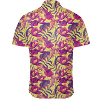 Hawaiian Shirt - Seamless Tropical Flower Plant Pattern Background Shirt - Polynesian Pride