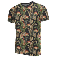 Hawaii Tropical Floral Vintage Strelitzia Flower Banana Leaves T Shirt - Polynesian Pride