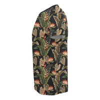 Hawaii Tropical Floral Vintage Strelitzia Flower Banana Leaves T Shirt - Polynesian Pride