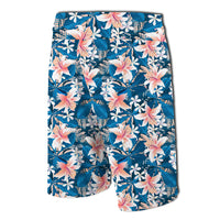 Hawaii Tropical Hibiscus Blue Board Shorts - Polynesian Pride