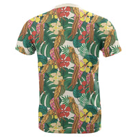 Hawaii Tropical Leaves Flowers and Birds Floral Jungle T Shirt - Polynesian Pride