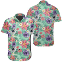 Hawaiian Tropical Flower Blossom Cluster Seamless Shirt Unisex Black - Polynesian Pride