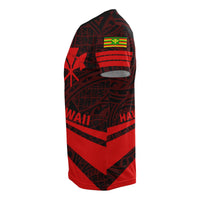 Kanaka Polynesian T Shirt Red Doma Style - Polynesian Pride