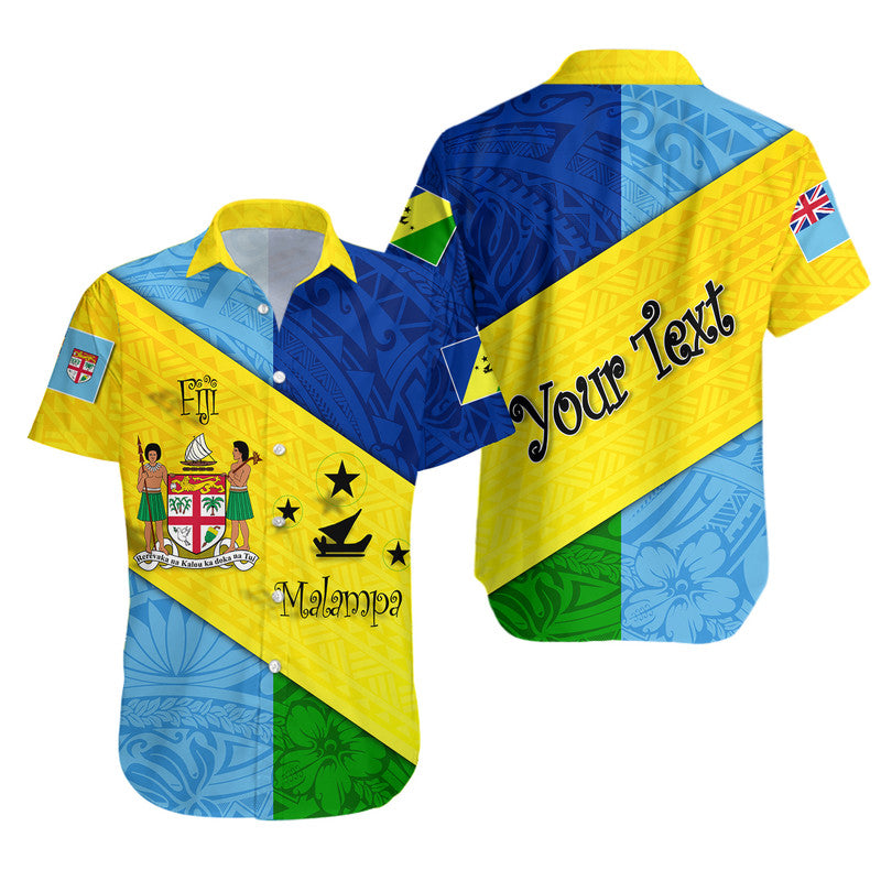 (Custom Personalised) Malampa Fiji Day Hawaiian Shirt Polynesian Line Arty Style LT9 Unisex Yellow - Polynesian Pride