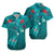 (Custom Personalised) Hawaiian Islands Hawaiian Shirt - Hawaii Tropical Flowers and Turtles Turquoise LT13 Unisex Turquoise - Polynesian Pride