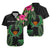 (Custom Personalised) Pohnpei Micronesia Hawaiian Shirt Tropical Flowers LT13 Unisex Black - Polynesian Pride