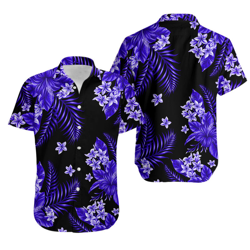 Hawaii Summer Colorful Hawaiian Shirt Dark Blue LT6 Unisex Blue - Polynesian Pride