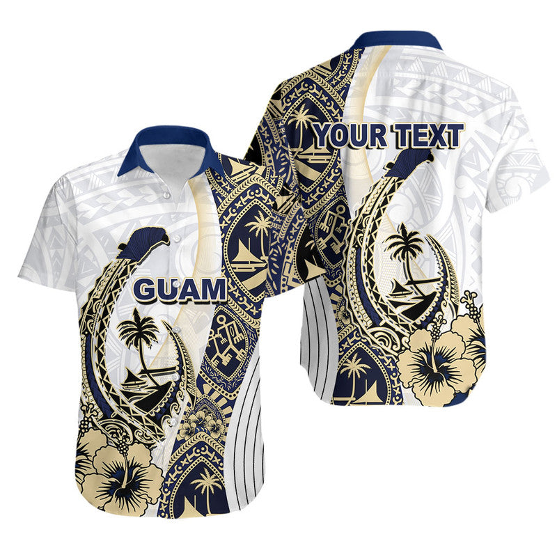 (Custom Personalised) Guam Fish Hook Hawaiian Shirt White Style LT6 Unisex white - Polynesian Pride