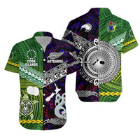 Polynesian Matching Hawaiian Shirt and Dress New Zealand Cook Islands Together Purple LT8 - Polynesian Pride