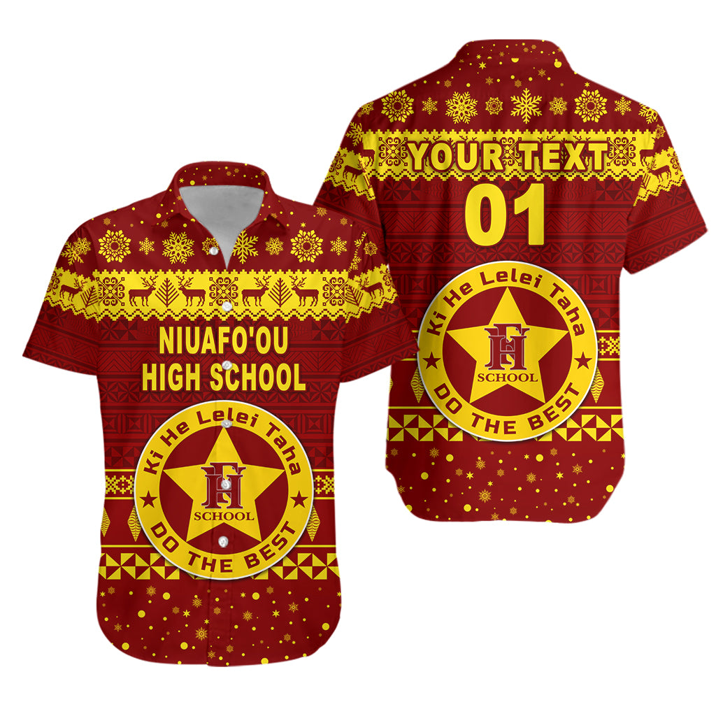 (Custom Personalised) Niuafo'ou High School Christmas Hawaiian Shirt Simple Style LT8 - Polynesian Pride