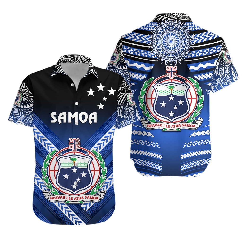 Manu Samoa Rugby Hawaiian Shirt Creative Style - Blue Unisex Blue - Polynesian Pride