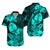 (Custom Personalised) Guam Polynesian Hawaiian Shirt Tropical Flowers - Turquoise LT8 - Polynesian Pride