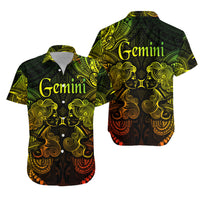 Gemini Zodiac Polynesian Hawaiian Shirt Unique Style - Reggae LT8 - Polynesian Pride