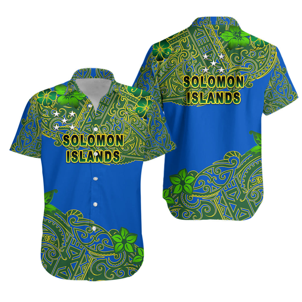 Solomon Islands Hawaiian Shirt 43rd Independence Anniversary - Unique Vibes NO.1 LT8 Unisex Blue - Polynesian Pride