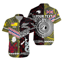 (Custom Personalised) New Zealand Maori Aotearoa And Niue Together Hawaiian Shirt - Red, Custom Text And Number LT8 Unisex Yellow - Polynesian Pride