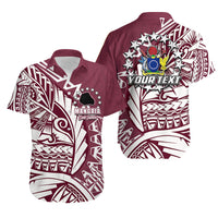 (Custom Personalised)Cook Islands Hawaiian Shirt Mangaia Polynesian Style LT6 Unisex Maroon - Polynesian Pride