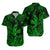 Hawaii Angry Shark Polynesian Matching Dress and Hawaiian Shirt Matching Couples Outfit Unique Style Green LT8 Green - Polynesian Pride
