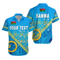 (Custom Personalised) Sanma Province Hawaiian Shirt Vanuatu Pattern Unique Style LT8 Unisex Blue - Polynesian Pride