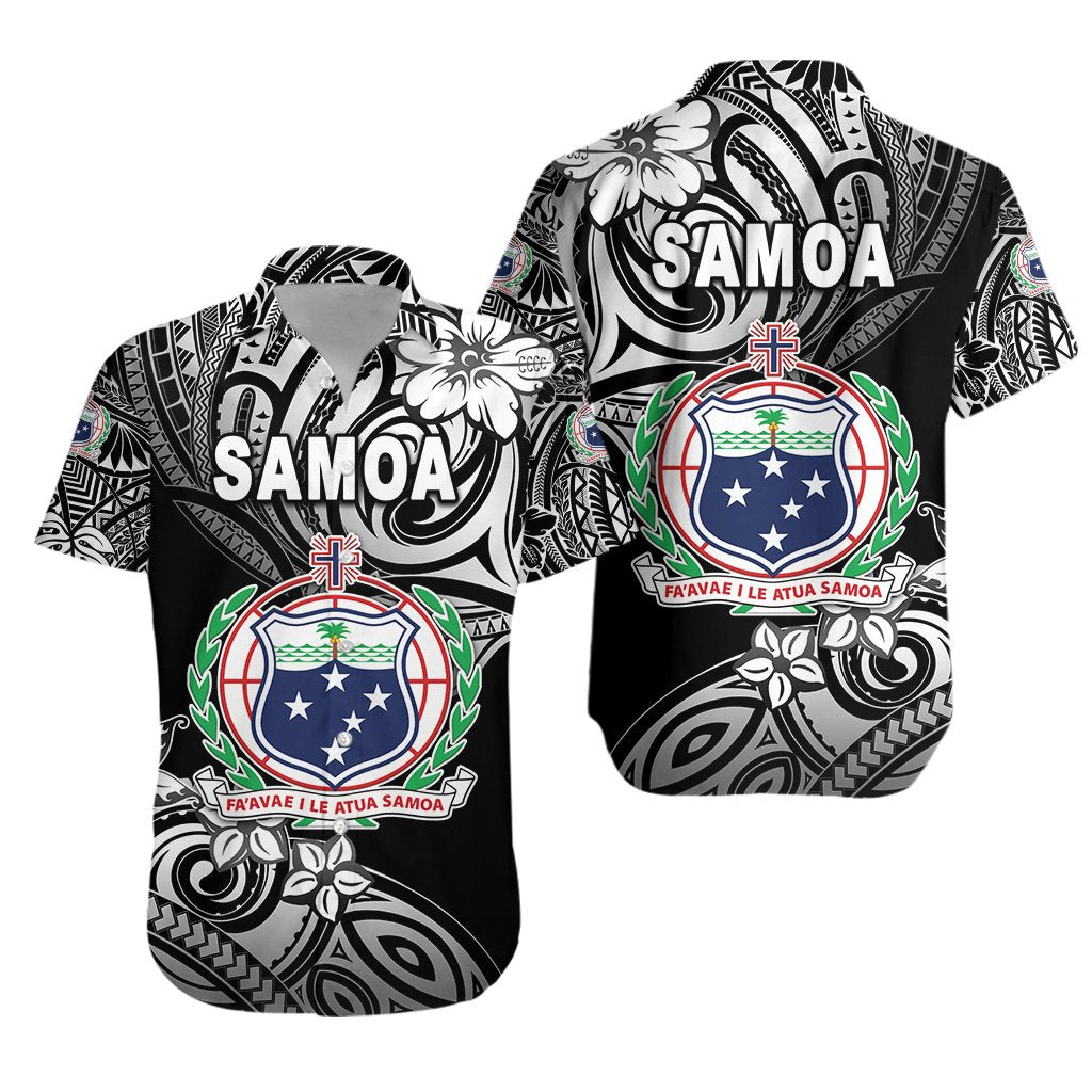 Manu Samoa Rugby Hawaiian Shirt Unique Vibes Coat Of Arms - Black Unisex Black - Polynesian Pride