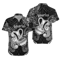 Aquarius Zodiac Polynesian Hawaiian Shirt Unique Style - Black LT8 - Polynesian Pride