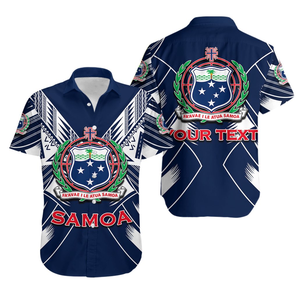 (Custom Personalised) Samoa Hawaiian Shirt Unisex Blue - Polynesian Pride