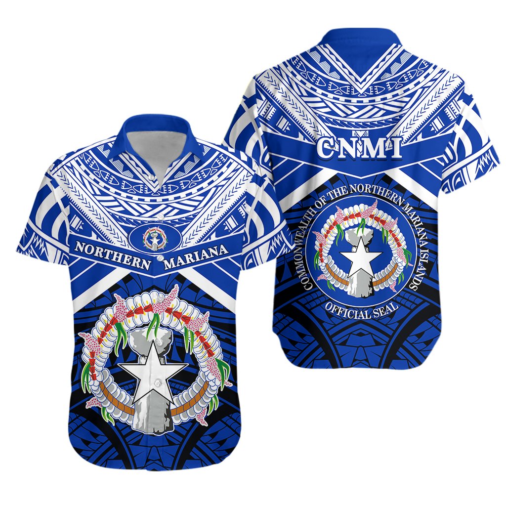 Northern Mariana Islands Rugby Hawaiian Shirt Spirit - CNMI Unisex Blue - Polynesian Pride
