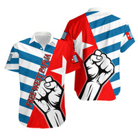 Free West Papua Hawaiian Shirt Clenched Hands Flag LT6 Unisex Blue - Polynesian Pride