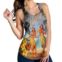Hawaiian Aloha Hula Girl Hibiscus Polynesian Racerback Tank - AH - Polynesian Pride