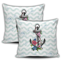 Hawaiian Anchor Hibiscus Wave Pillow Covers - AH - Polynesian Pride