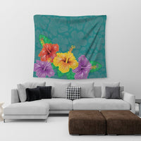 Hawaiian Colorful Hibiscus Polynesian Tapestry - AH - Polynesian Pride