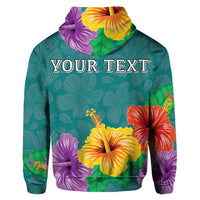Custom Hawaiian Colorful Hibiscus Polynesian Hoodie - Polynesian Pride