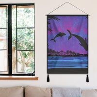 Hawaiian Dolphin In Night Polynesian Hanging Poster - AH - Polynesian Pride