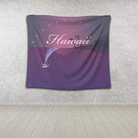 Hawaiian Dolphin Violet Polynesian Tapestry - AH - Polynesian Pride