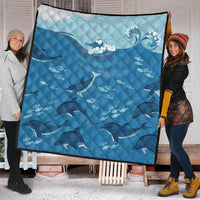 Hawaiian Dolphins Polynesian Premium Quilts - AH - Polynesian Pride