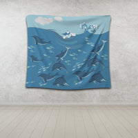 Hawaiian Dolphins Polynesian Tapestry - AH - Polynesian Pride