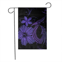 Hawaiian Fish Hook Hibiscus Plumeria Polynesian Flag - Purple - AH - Polynesian Pride